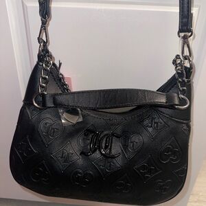 Juicy Couture Black Embossed Shoulder Bag